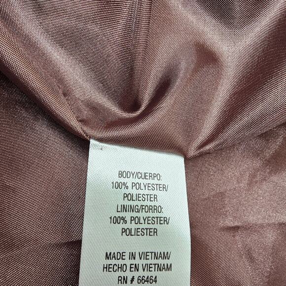 Studio I Womans size 20W Open Front Blazer Brown & White Twill Cropped Lined NEW - Picture 7 of 8